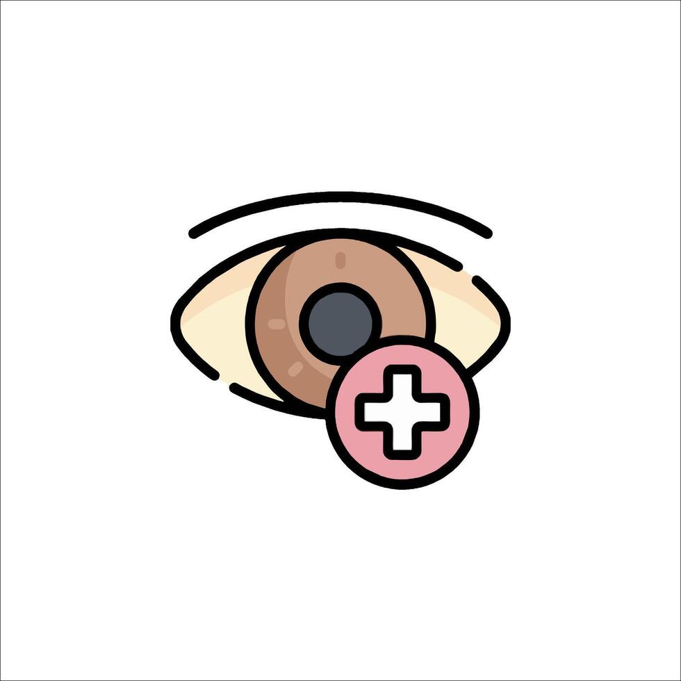 An eye with a cross on it vector
