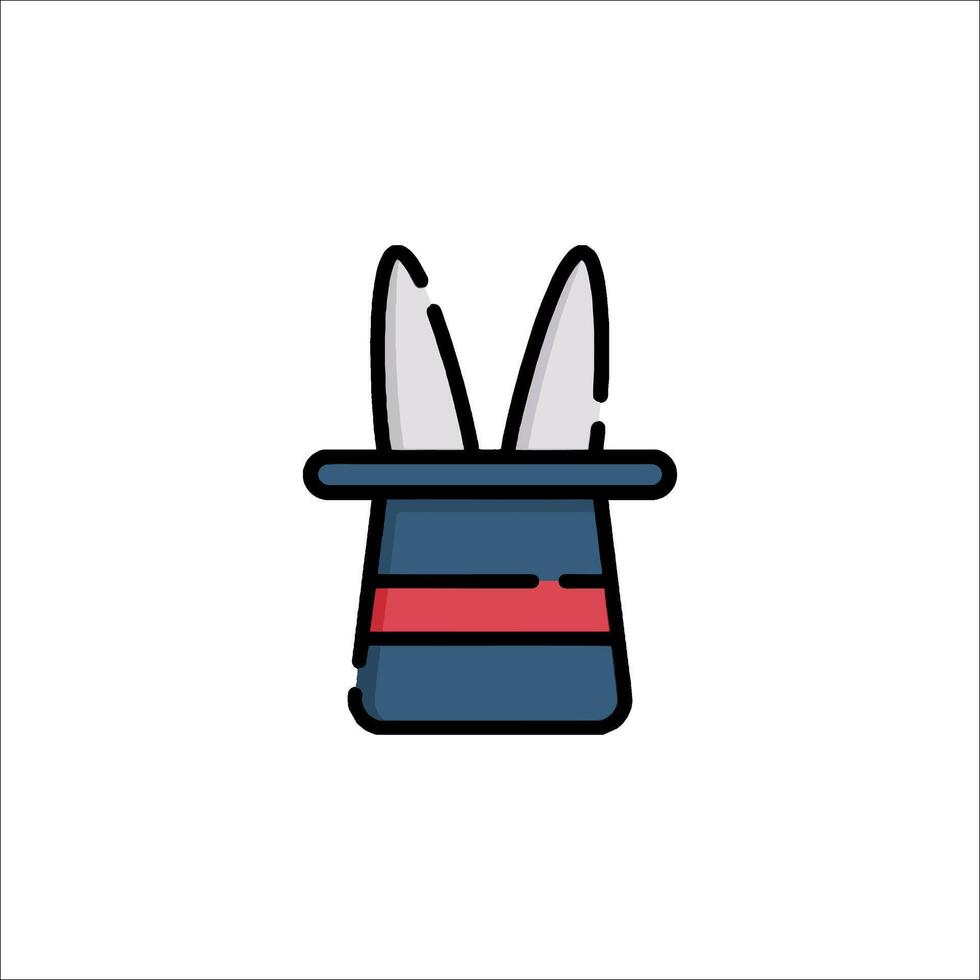 A magician hat with two rabbit ears vector