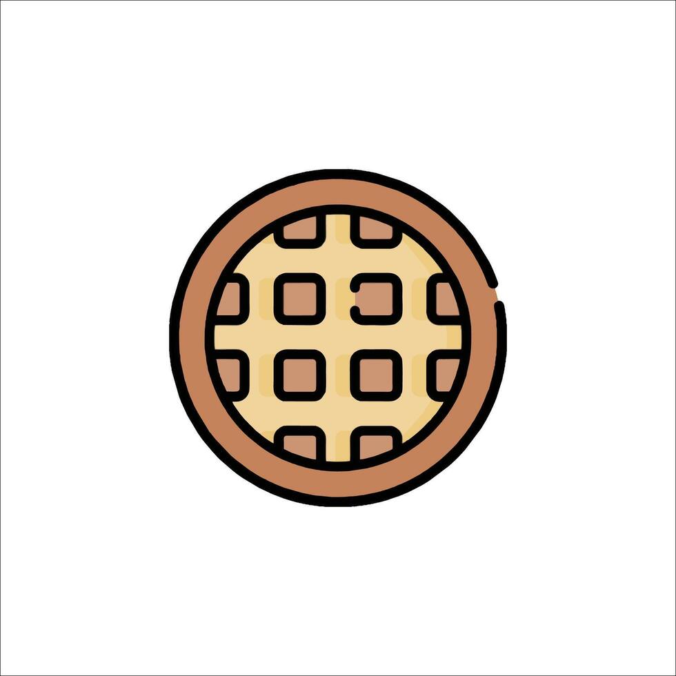 A pie icon on a white background vector
