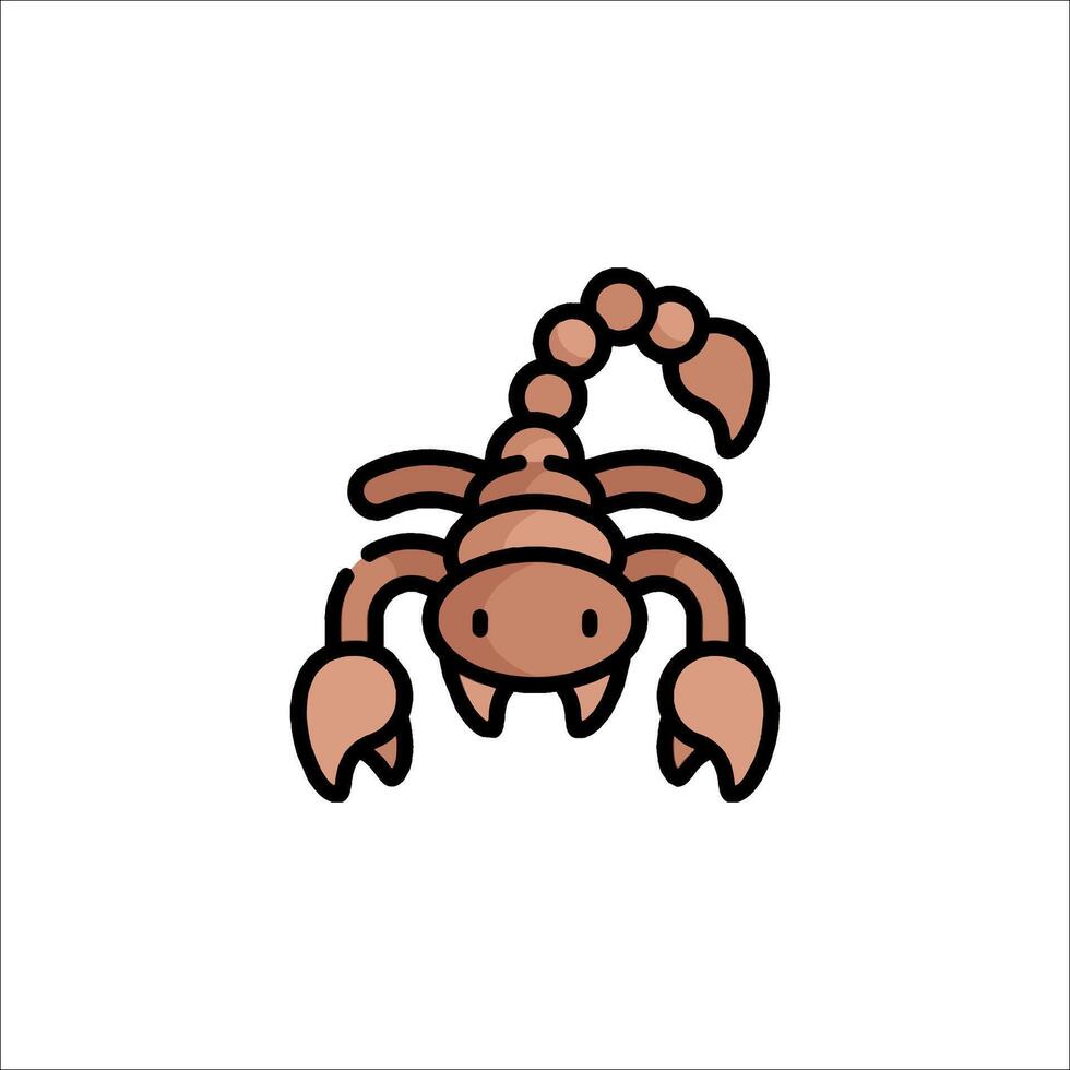 A cartoon scorpion on a white background vector