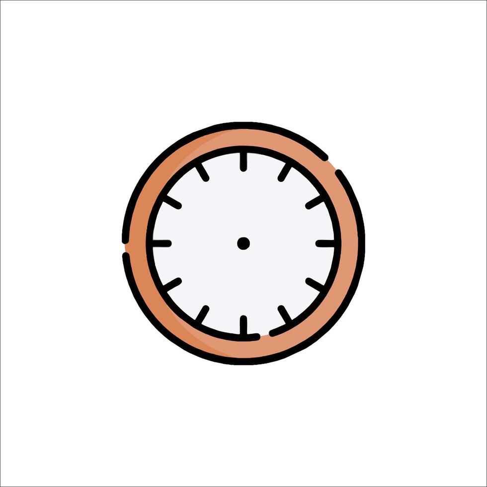 A clock icon on a white background vector