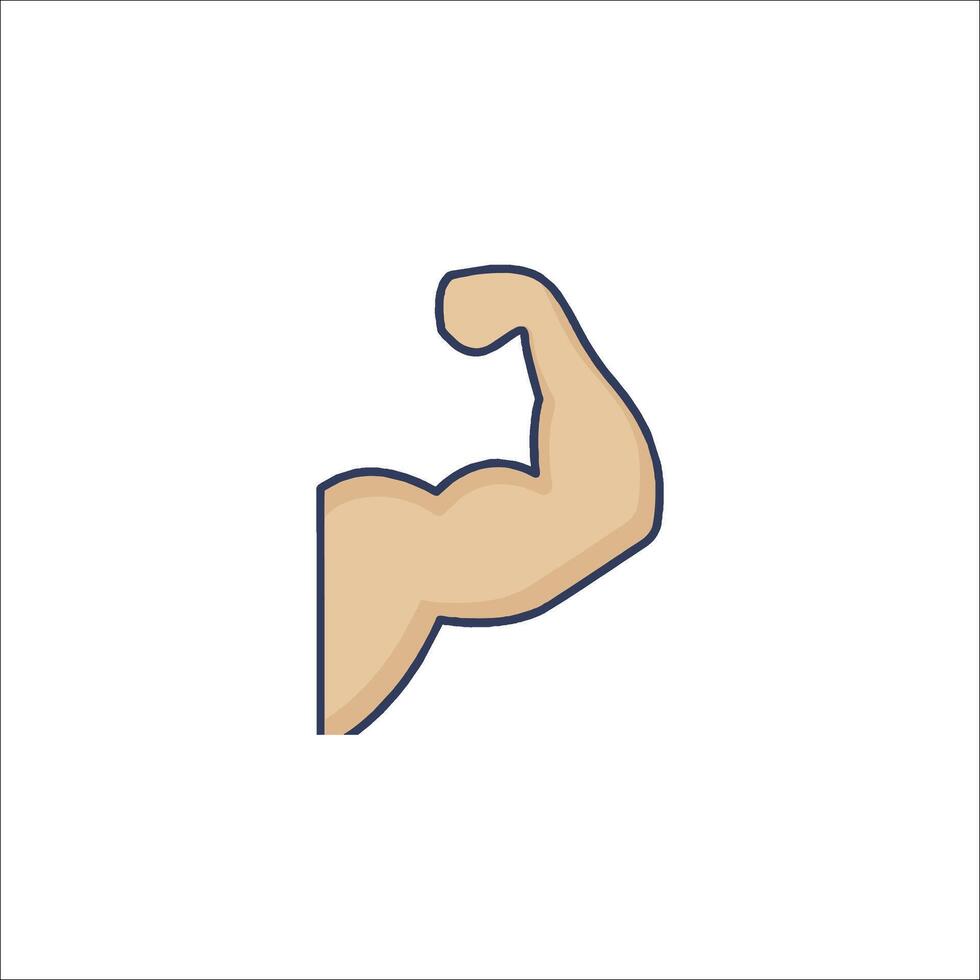 A man's arm is flexing in a line vector