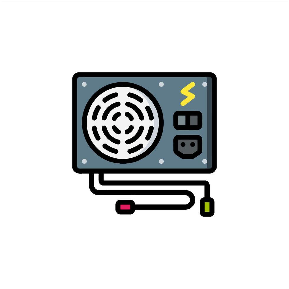 A computer fan icon on a white background vector