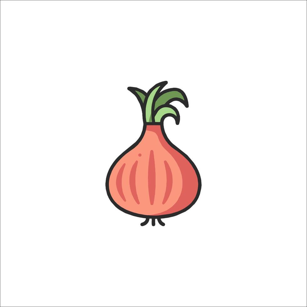 An onion icon on a white background vector