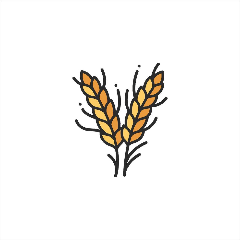 A wheat icon on a white background vector