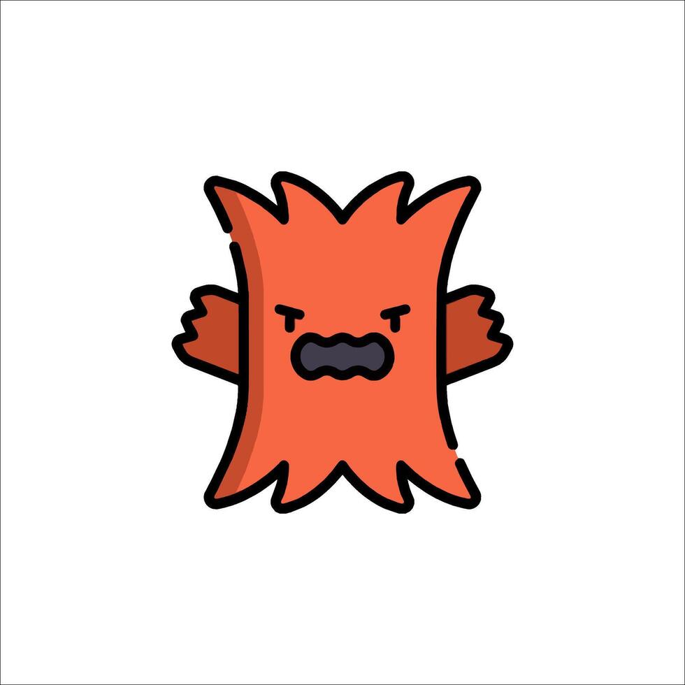 A cartoon character with a face and a mouth vector