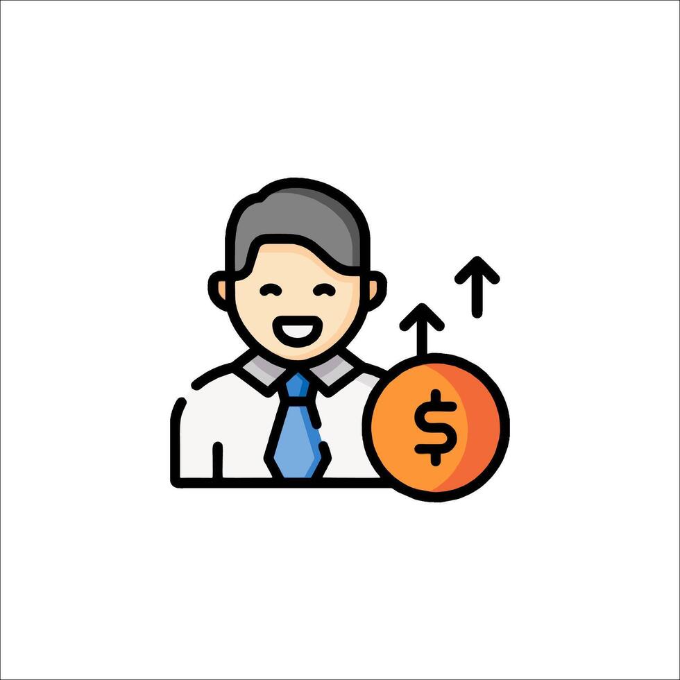 Businessman with dollar sign icon vector