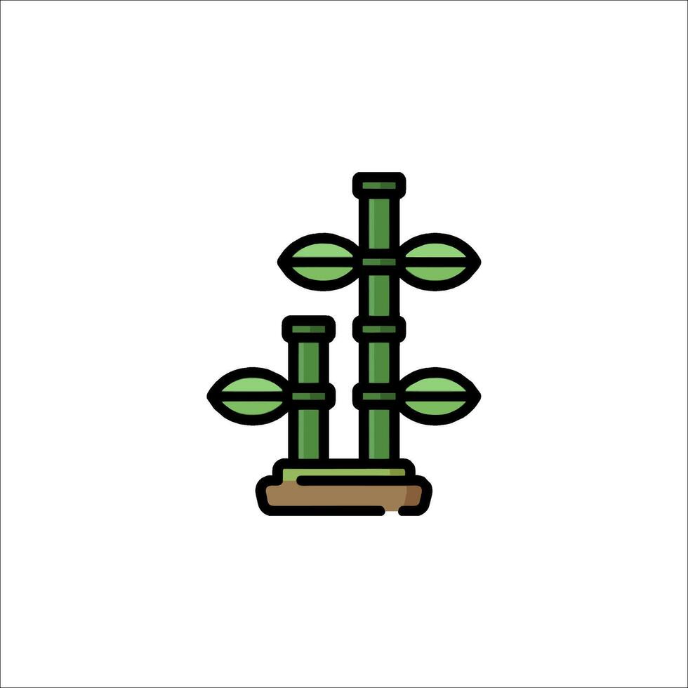Bamboo plant icon illustration vector