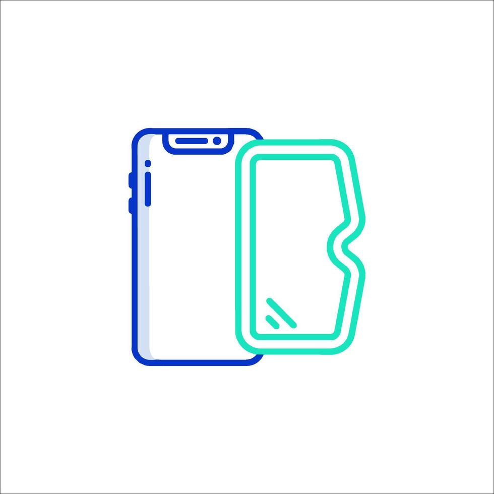 A phone with a wallet icon vector