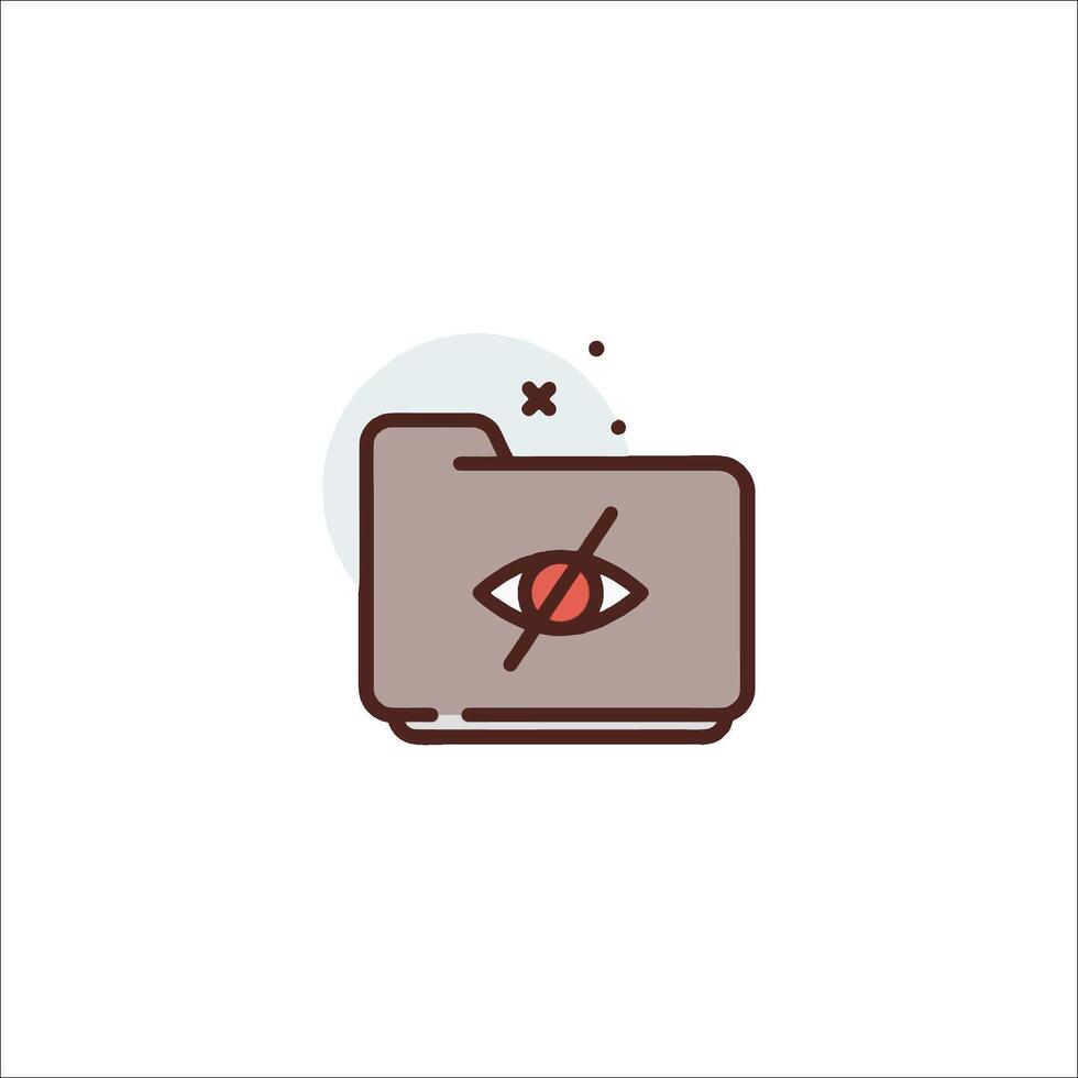 A folder with an eye in it vector