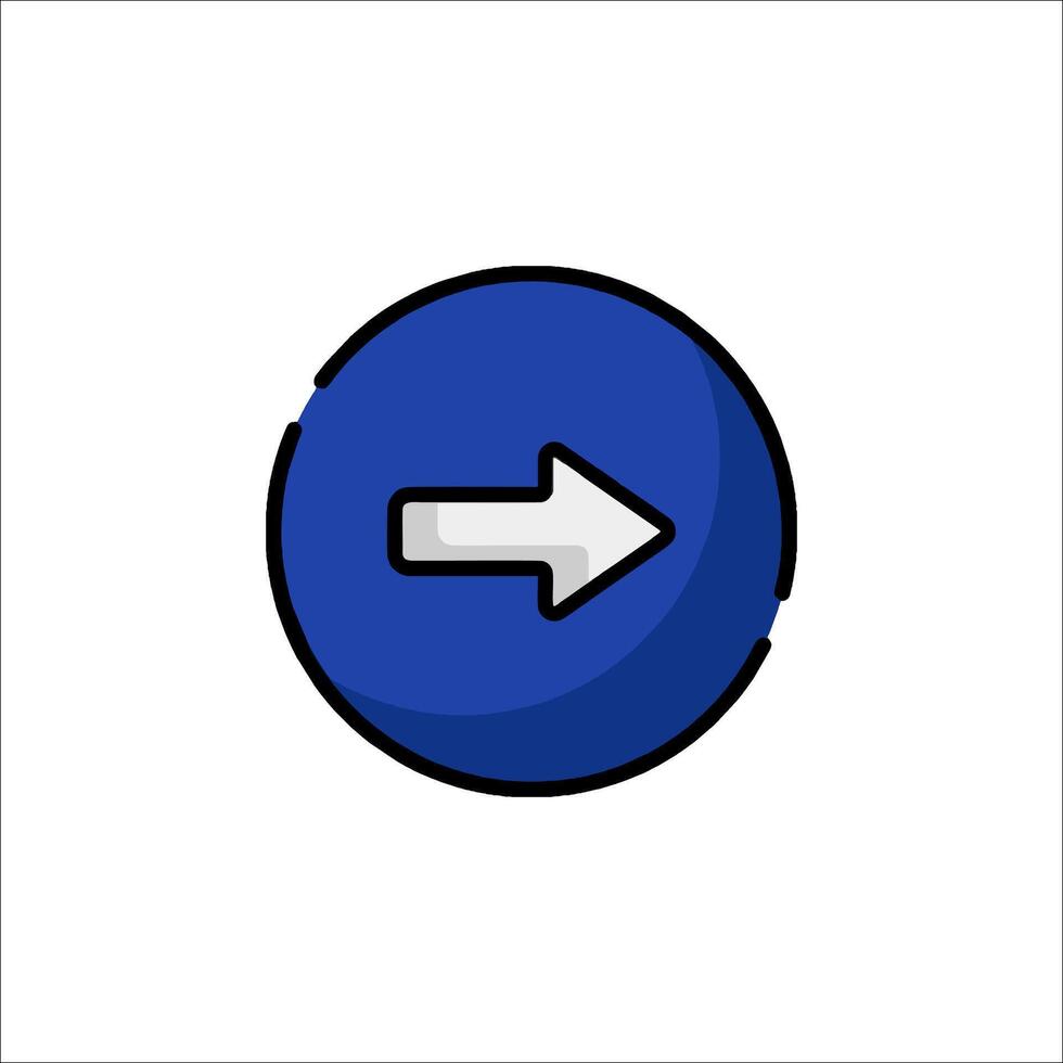 A blue circle with an arrow pointing in the direction of the arrow vector