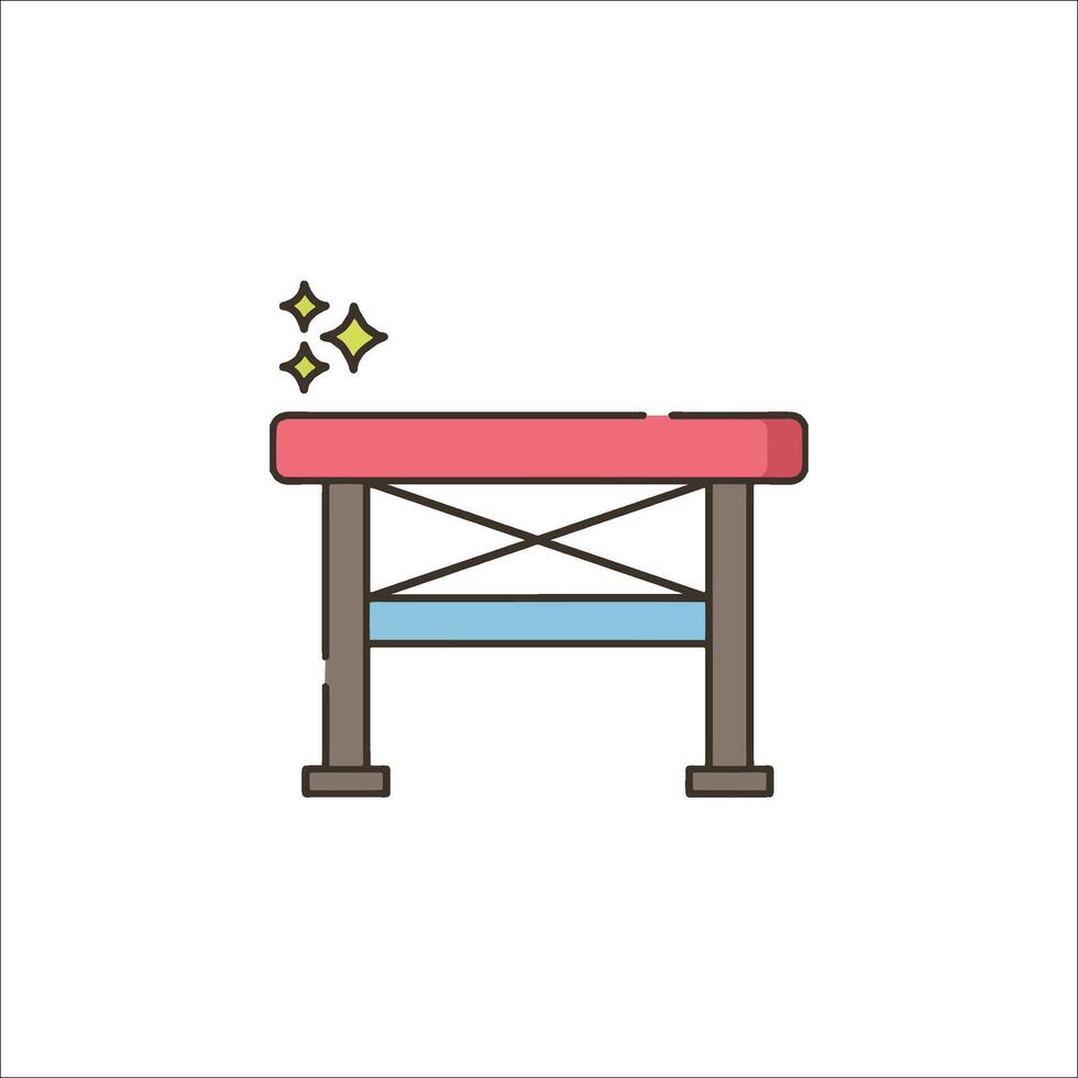 A table with a star on it and a star on the top vector