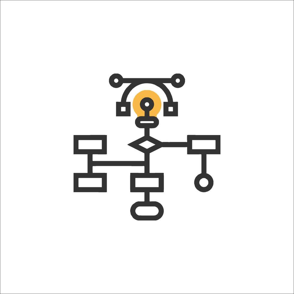 A black and white icon of a computer with a computer on it vector