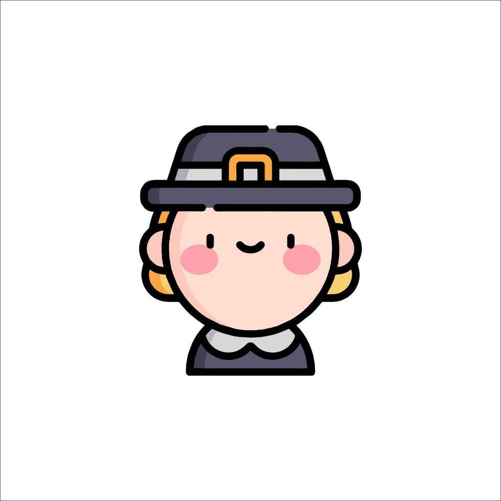 A cartoon character wearing a hat and a hat vector