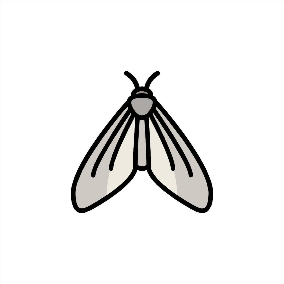A moth icon on a white background vector