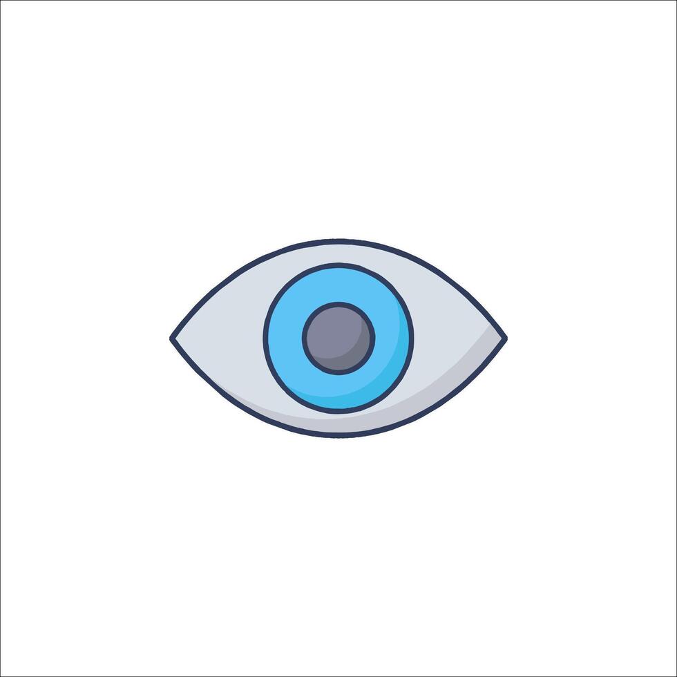An eye icon on a white background vector