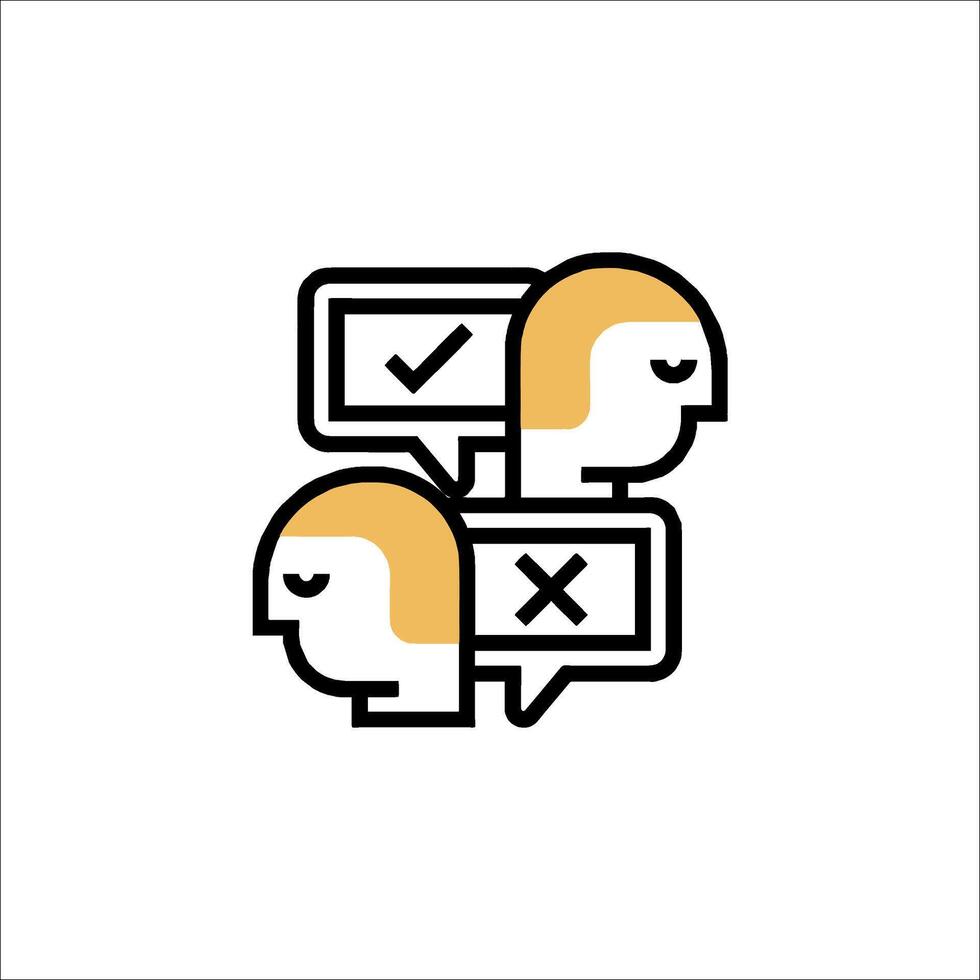 A man and woman are talking in a conversation icon vector