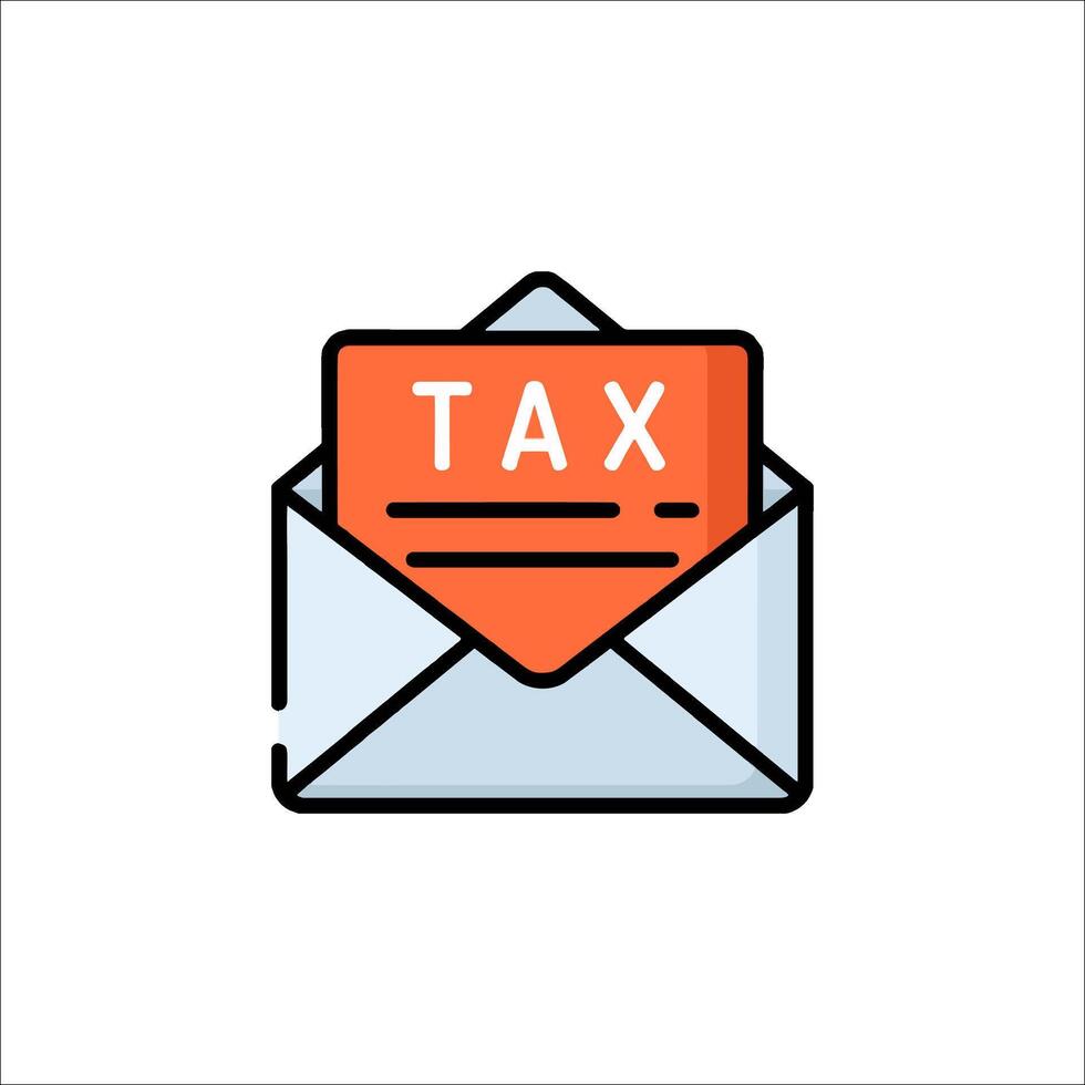 Tax envelope icon vector
