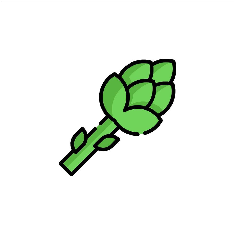 A green plant icon on a white background vector