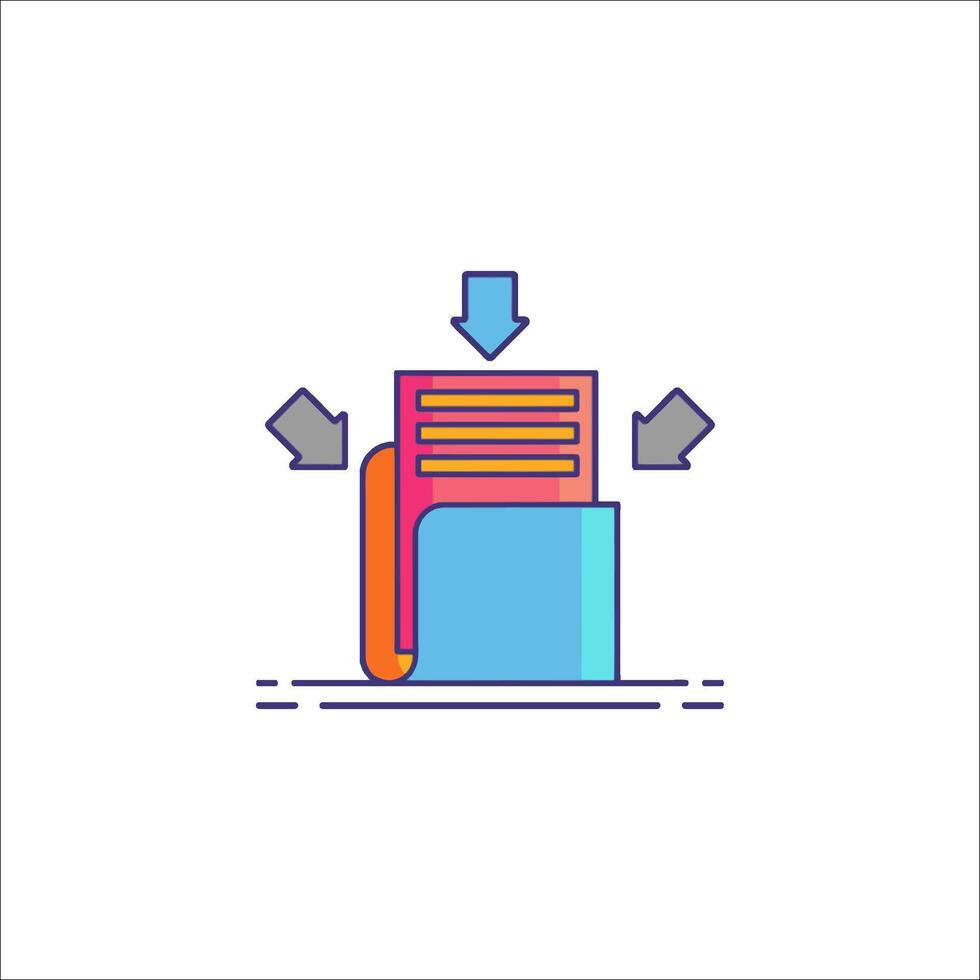 A folder with a book and arrows vector