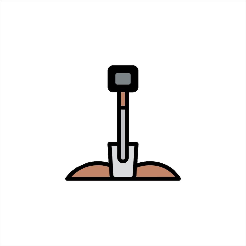 A shovel with a shovel on top of it vector