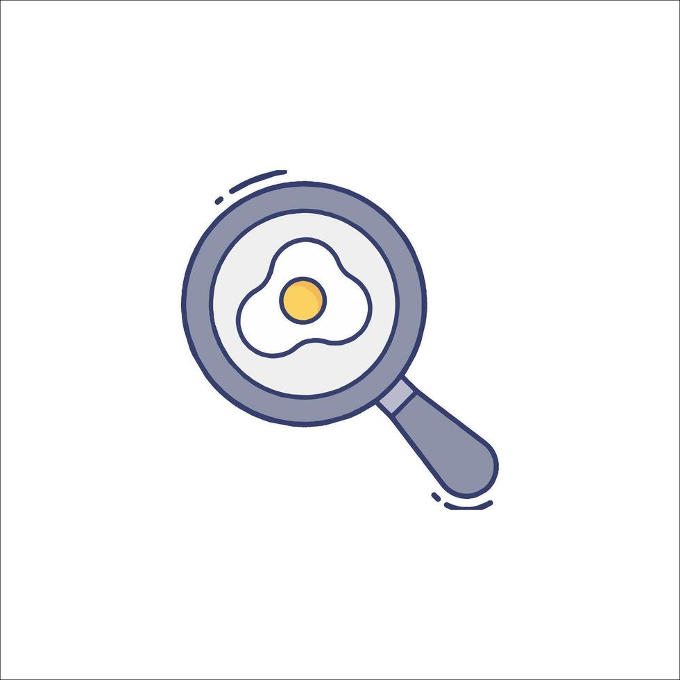 An egg is being held up by a magnifying glass vector