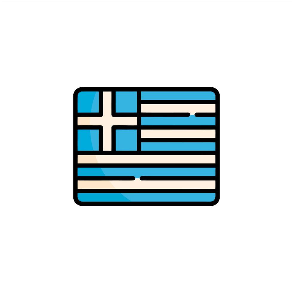 Greece flag icon illustration vector