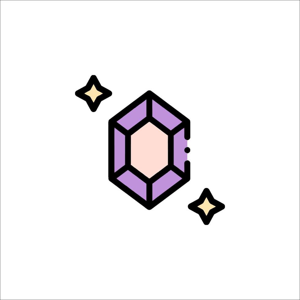 A purple hexagon with stars on it vector