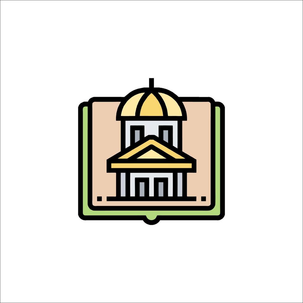 A building with a dome on top of it vector