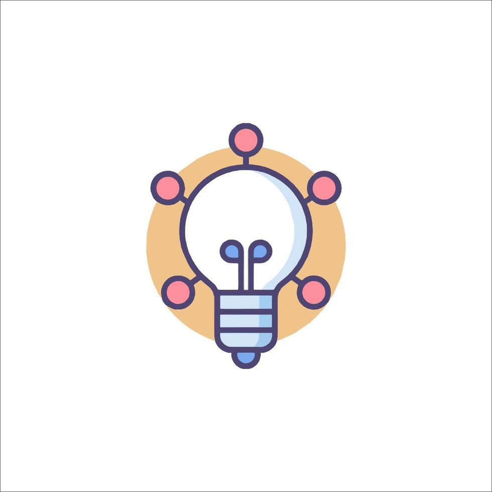A light bulb with a bunch of people inside it vector