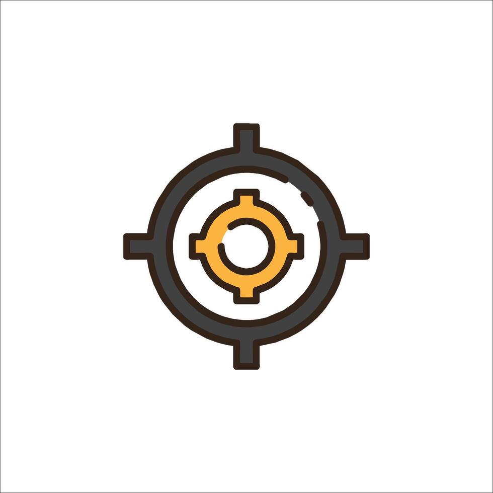A target icon with a cross in the center vector