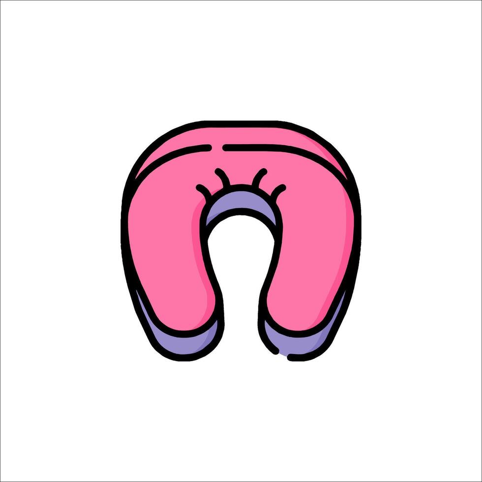 A pink and purple pillow icon on a white background vector