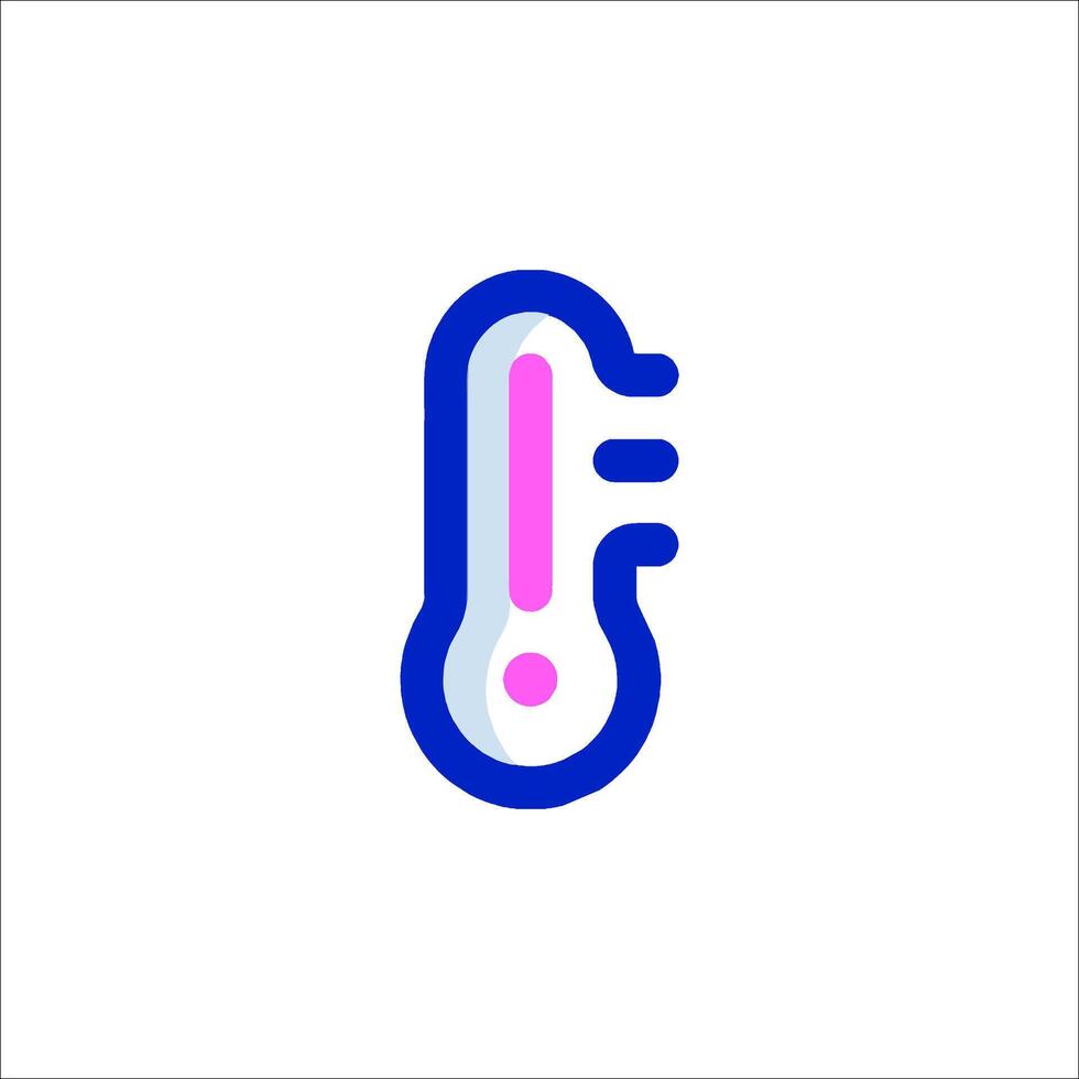 A thermometer icon on a white background vector