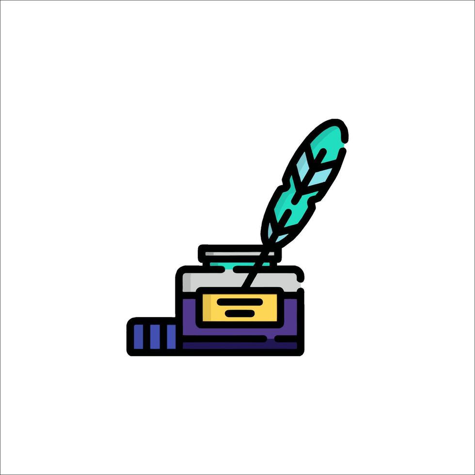 A pen and ink bottle icon on a white background vector