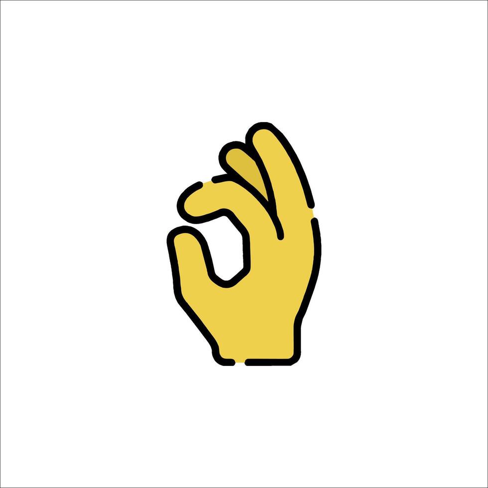 Ok hand icon illustration vector