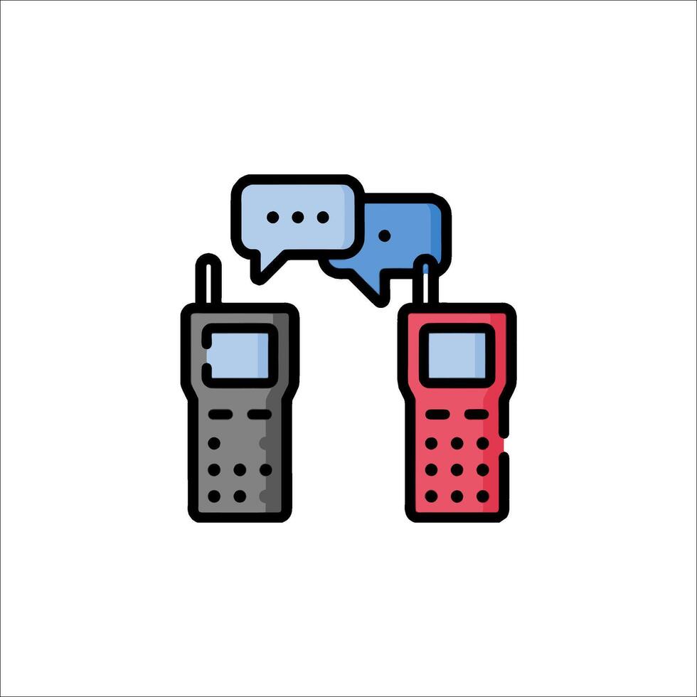 Two cell phones with speech bubbles on them vector