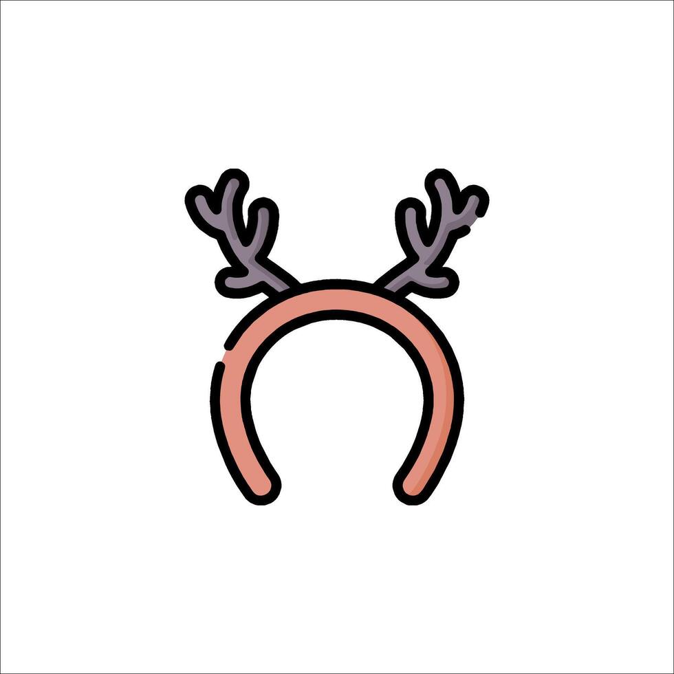 A reindeer headband icon on a white background vector