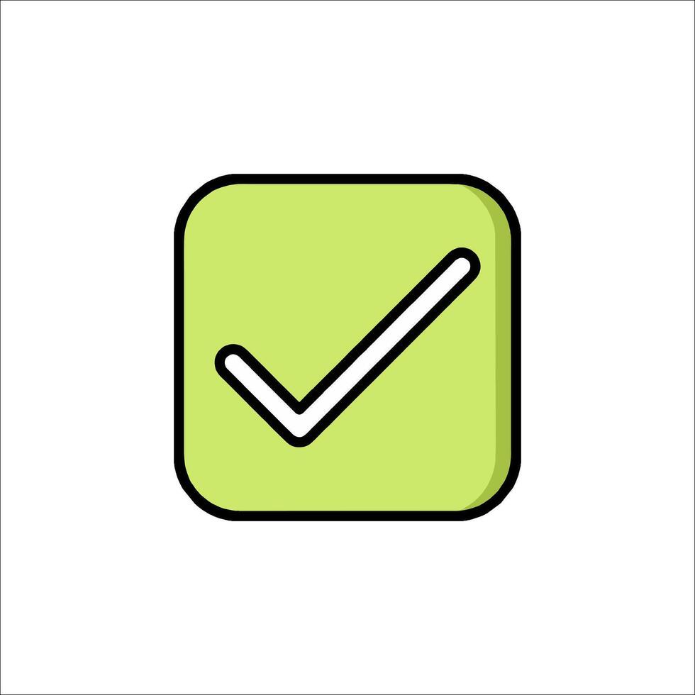 Check mark icon illustration vector
