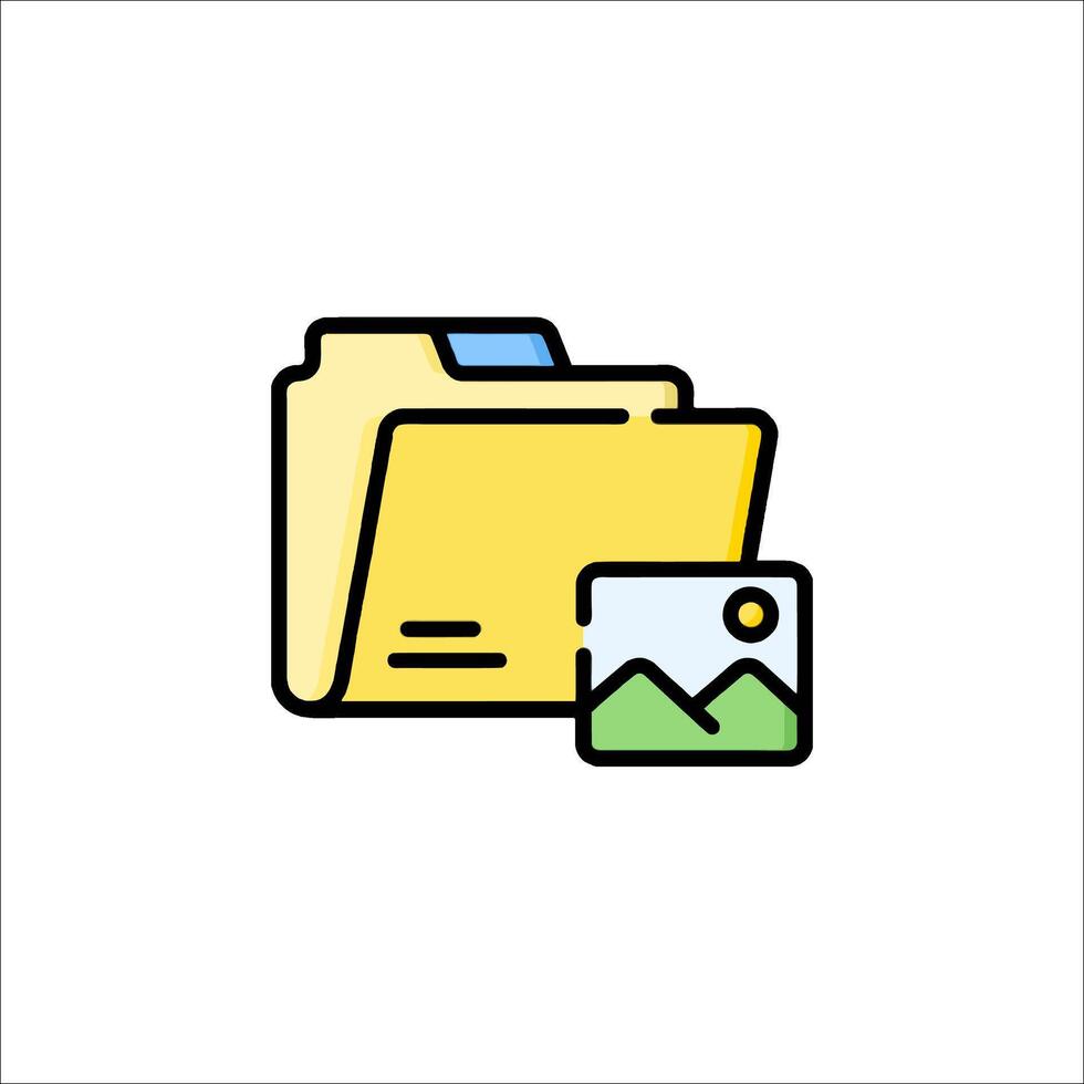 File folder icon illustration vector