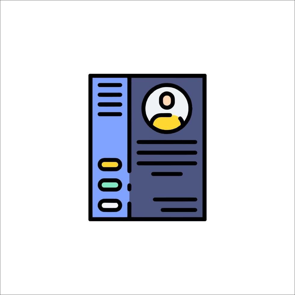A file icon with a person on it vector