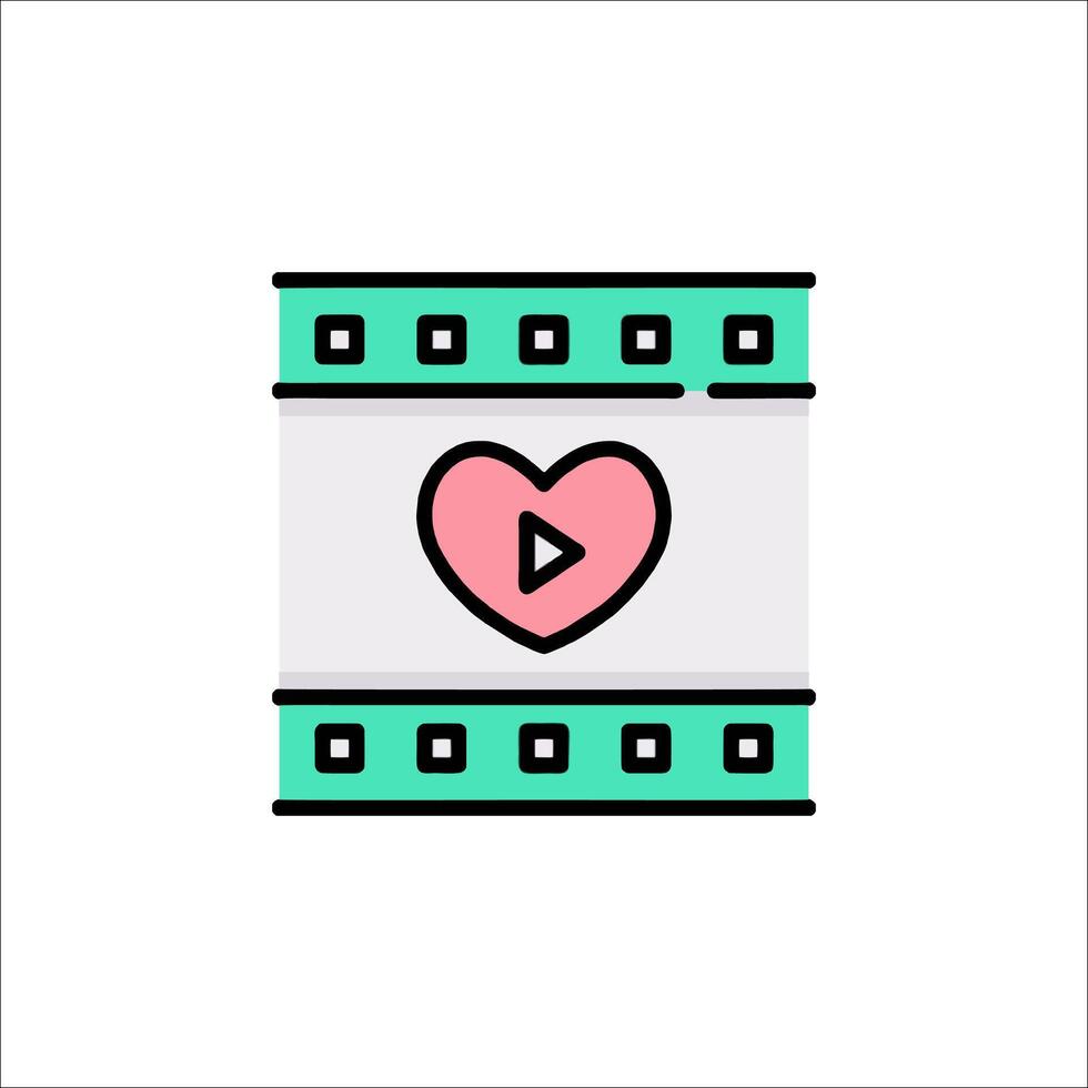 A player with a heart icon vector