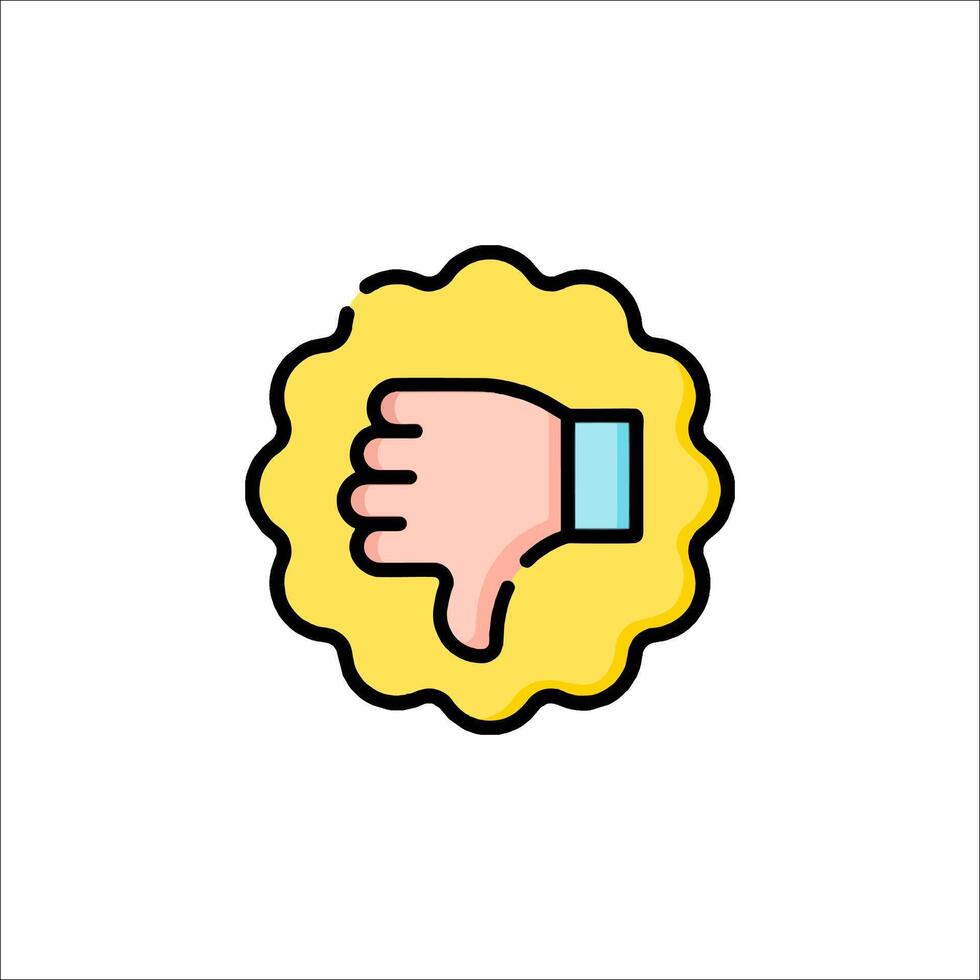 A hand with a thumb up and a thumb down icon vector