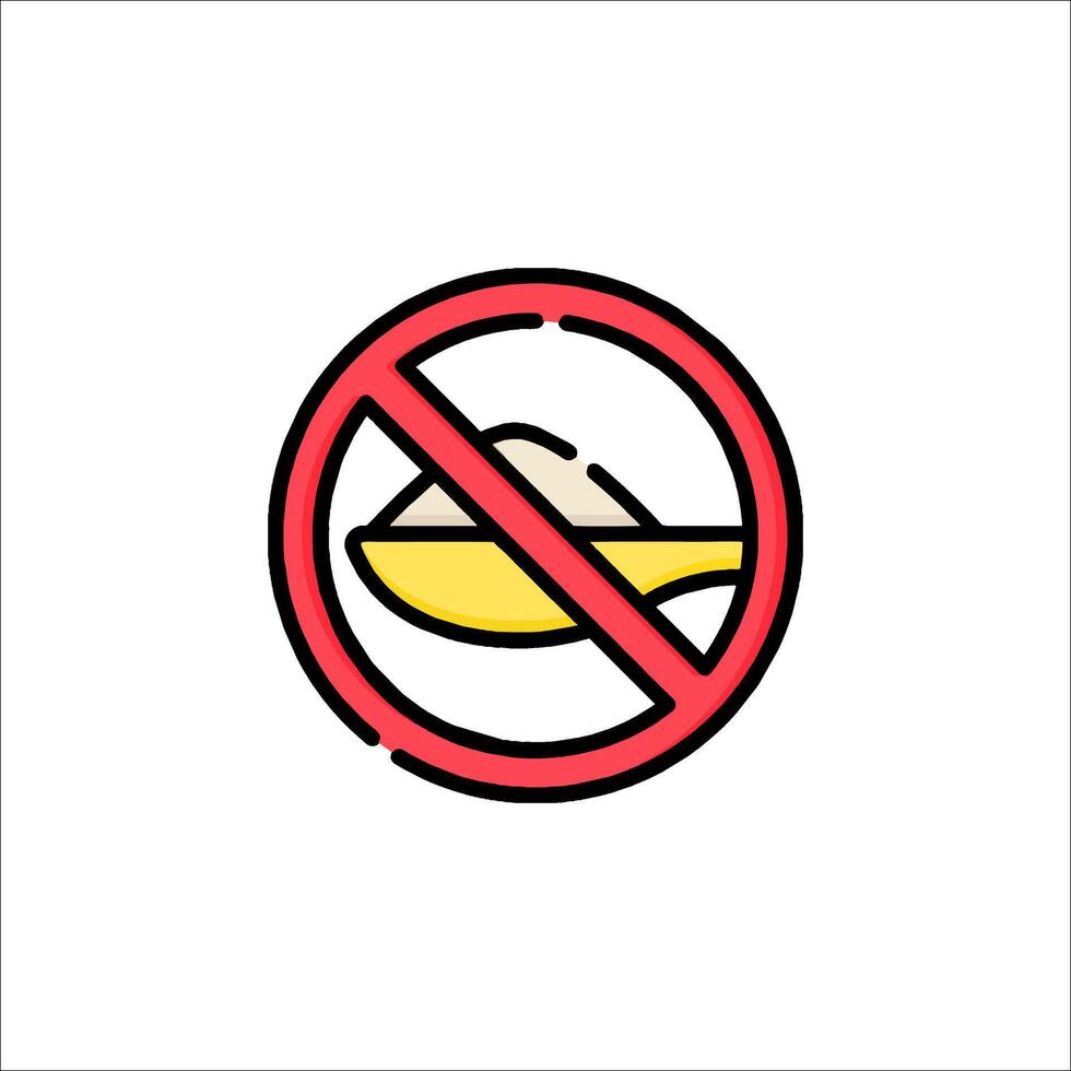 No sugar sign icon isolated on white background vector