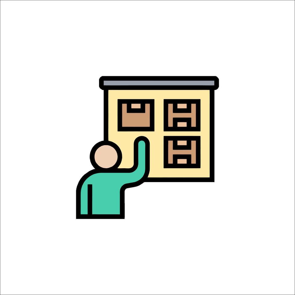 A person is holding a file cabinet icon vector
