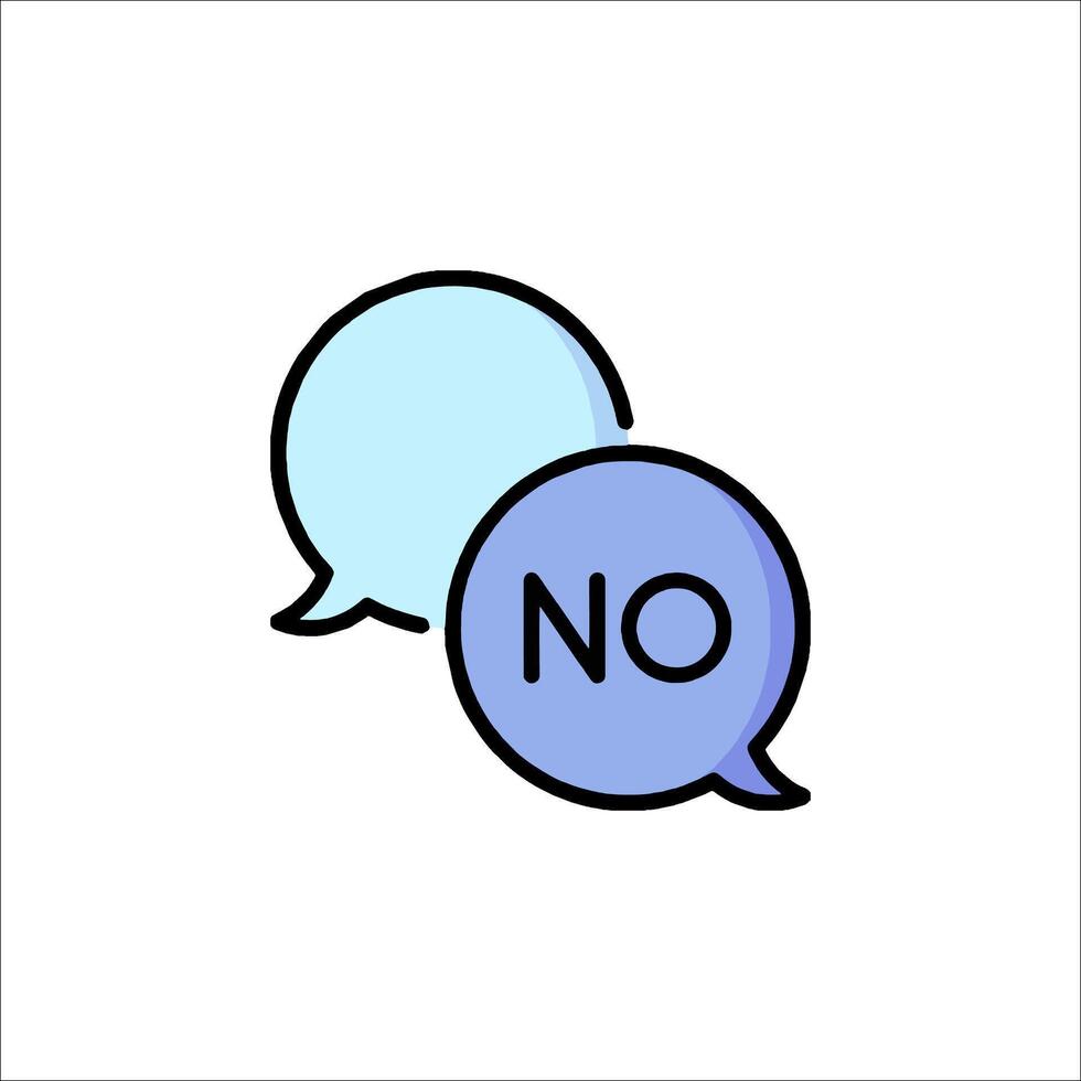 No speech bubble icon illustration vector