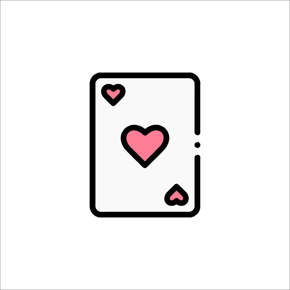 A playing card with hearts on it vector