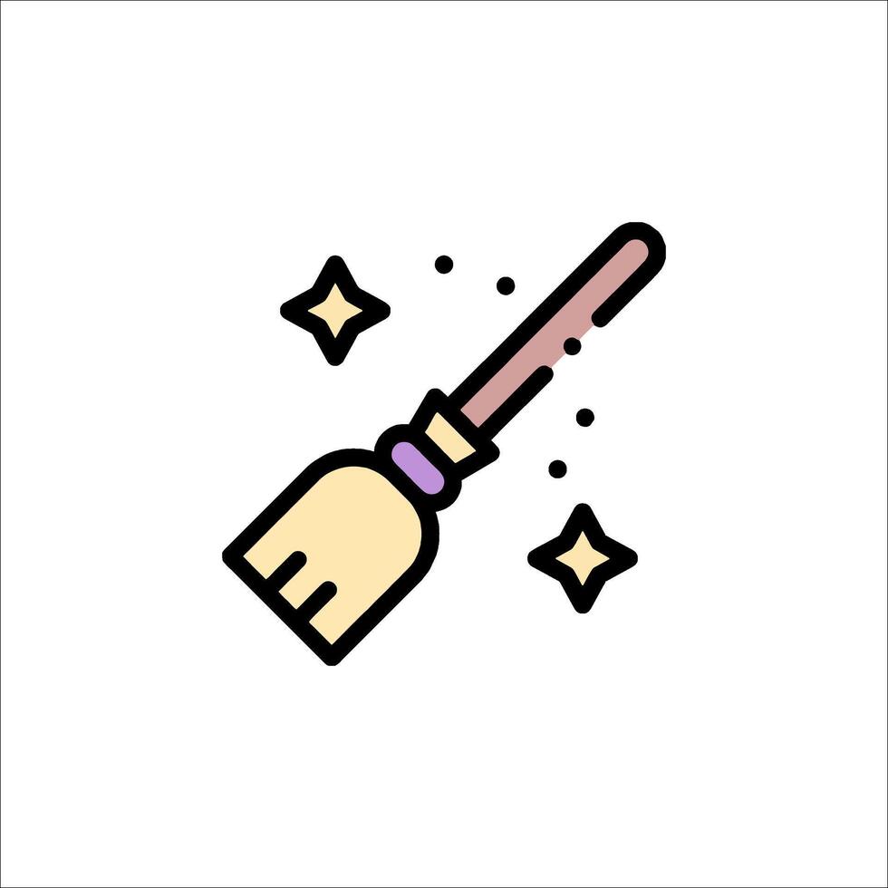 A broom with a star on it vector