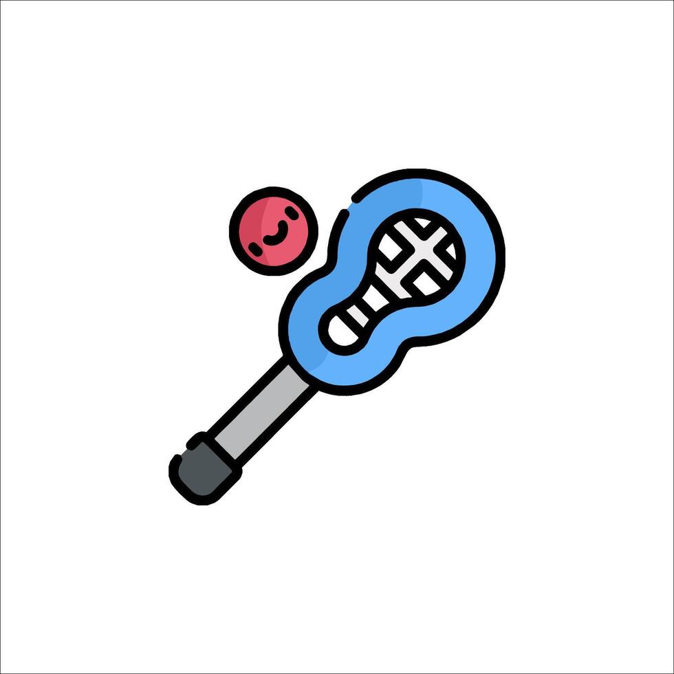 A tennis racket and ball icon on a white background vector