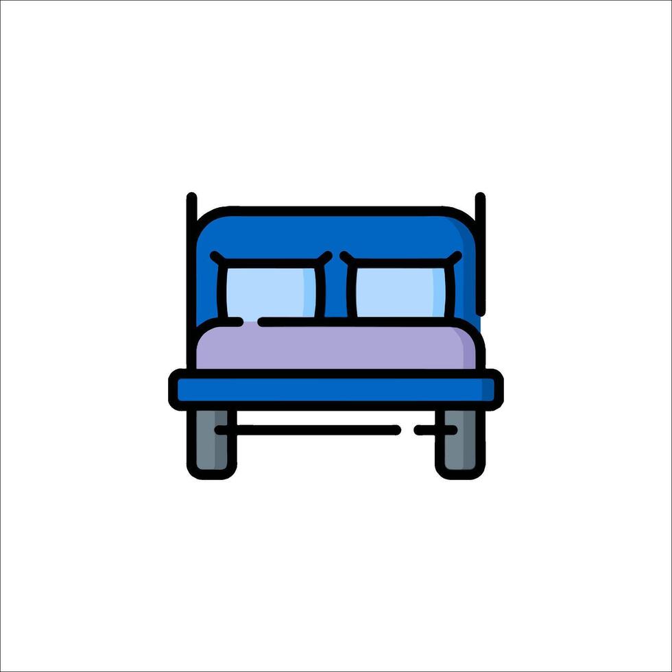 Bed icon illustration vector