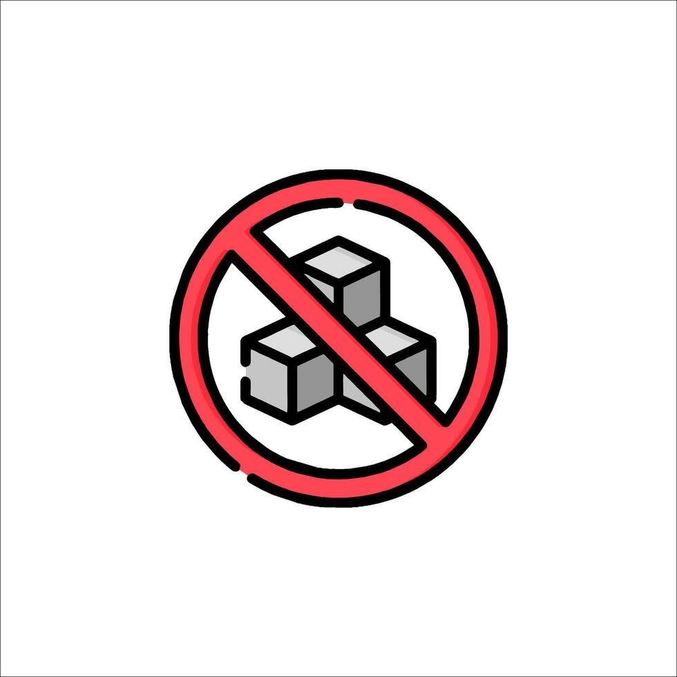 No stacking cubes icon illustration vector